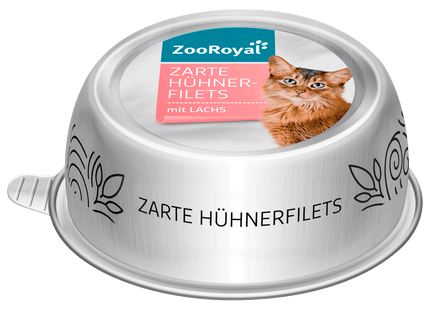 ZooRoyal zarte Hühnerfilets mit Lachs 85g