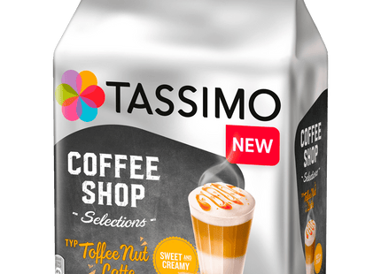 Tassimo Kaffeekapseln Coffee Shop Selections Toffee Nut Latte 268g, 8 Kapseln