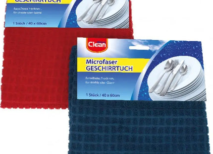 2er-Pack Mikrofaser Geschirrtücher, 40x60cm, Verschiedene Farben - Saugstarke Küchentücher TK Gruppe® Grosshandel 