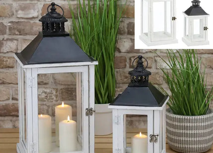 2er-Set Basic-Laternen in Weiß – Stilvolle & vielseitige Beleuchtung TK Gruppe® Grosshandel 