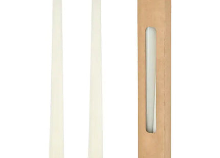2er Set Creme Stabkerzen, 25 cm Hoch – Stilvolle Tischdekoration TK Gruppe® Grosshandel 