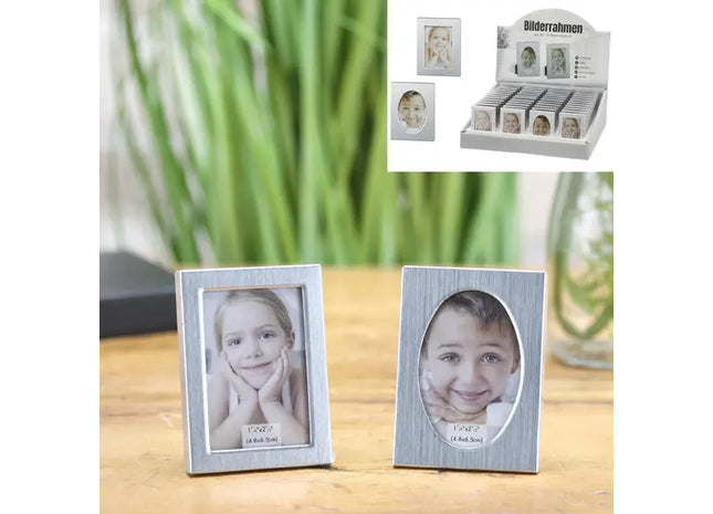 2er Set Dekorative Mini-Bilderrahmen für Fotos 3,5x5 cm, Vielseitig TK Gruppe® Grosshandel 