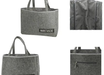 2er-Set Filz-Einkaufstaschen, ca. 45x33cm – Robust & Umweltfreundlich TK Gruppe® Grosshandel 