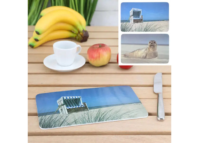 2er Set Frühstücksbrettchen im maritimen Stil, Küsten-Motive, Robust TK Gruppe® Grosshandel 