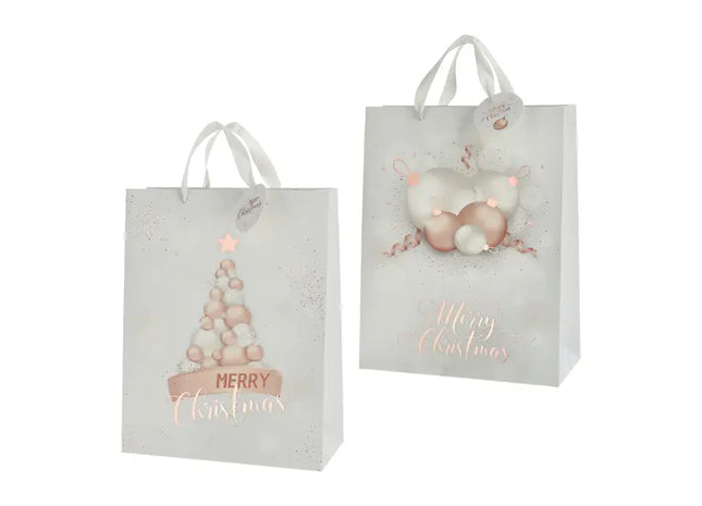 2er Set Große Weihnachtsgeschenktüten, Frohe Weihnachten, 32 cm TK Gruppe® Grosshandel 