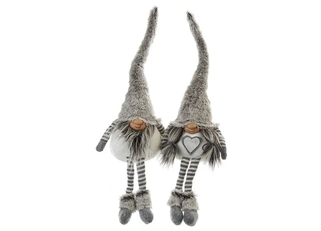 2er Set Große Winterwichtel Kantenhocker, Ca. 65 cm - Dekorative Sitzgelegenheiten TK Gruppe® Grosshandel 