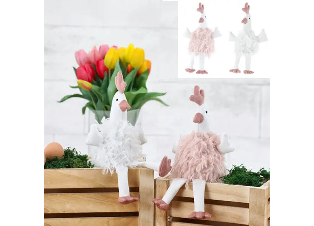 2er-Set Kantenhocker Hahn, Klein, Höhe ca. 25cm TK Gruppe® Grosshandel 