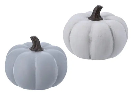 2er-Set Kürbisse, mittelgroß, ca. 14cm - Perfekte Herbstdekoration TK Gruppe® Grosshandel 