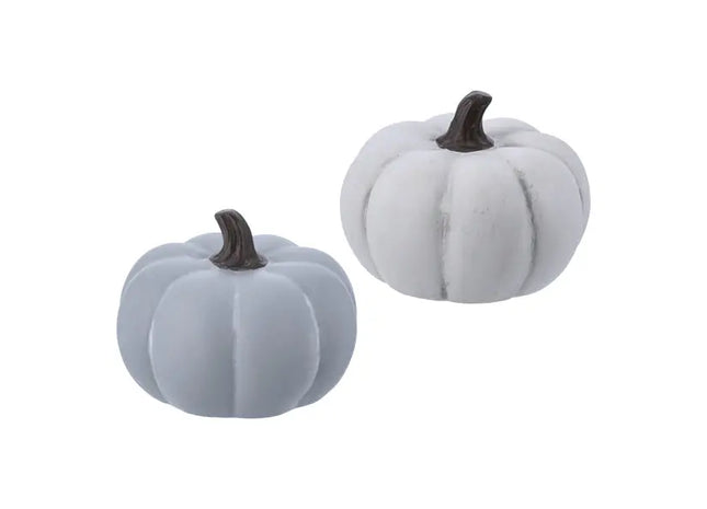 2er-Set Kürbisse, mittelgroß, ca. 14cm - Perfekte Herbstdekoration TK Gruppe® Grosshandel 