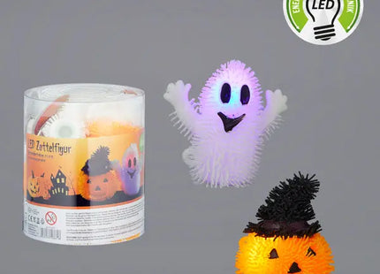 2er Set LED Zottelfiguren für Halloween, ca. 8cm – Gruselige Deko TK Gruppe® Grosshandel 