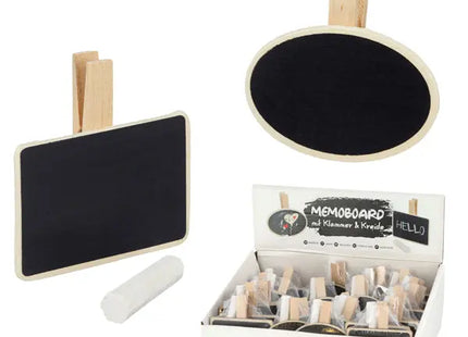 2er-Set Memoboards mit Klammer und Kreide – Organisationshilfe für jeden Raum TK Gruppe® Grosshandel 