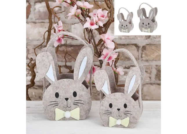 2er Set Osterkörbchen mit Hasenmotiv, Entzückendes Design, 17 cm Höhe TK Gruppe® Grosshandel 