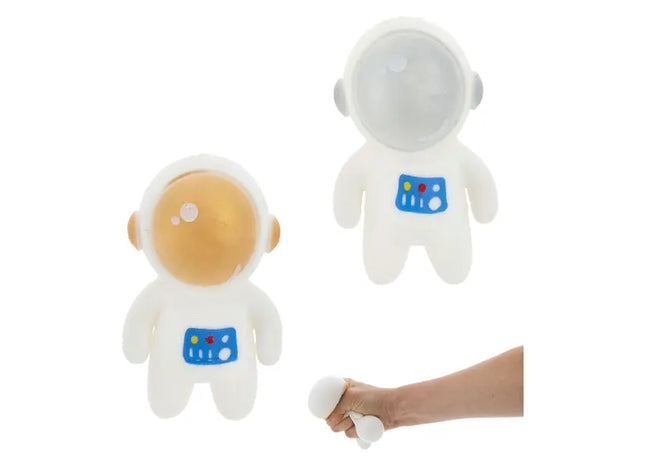 2er Set Quetschball Spaceman, 12 cm hoch, Stressabbau-Spielzeug, weich, langlebig, Weltraumthema TK Gruppe® Grosshandel 