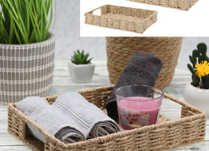 2er Set Rechteckige Aufbewahrungskörbe für Ordnung und Dekor TK Gruppe® Grosshandel 