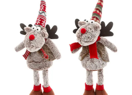 2er Set Rentier Rudi, ca. 48 cm hoch, festliche Weihnachtsdekoration, langlebige Weihnachtsfiguren TK Gruppe® Grosshandel 