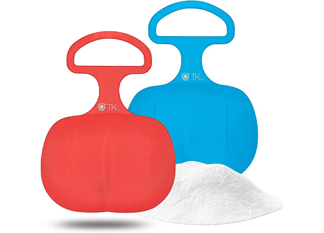 2er Set Schlitten Bob blau & rot - für Kinder zum Porutschen & Schlittenfahren (2X)