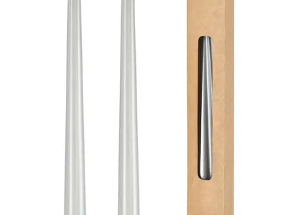 2er-Set Silberne Metallic-Stabkerzen, 25 cm – Modernes Kerzen-Duo TK Gruppe® Grosshandel 