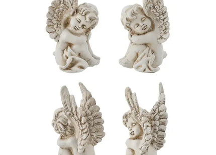 2er Set Sitzende Engel, Dekorative Miniaturfiguren, Höhe ca. 9 cm TK Gruppe® Grosshandel 