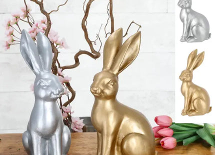 2er-Set Sitzende Hasen, ca. 33 cm Hoch - Entzückende Dekofiguren TK Gruppe® Grosshandel 