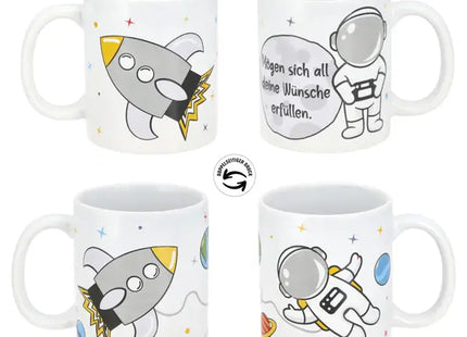 2er-Set Spaceman Becher, 300ml, 9,5cm - Astronauten-Design TK Gruppe® Grosshandel 