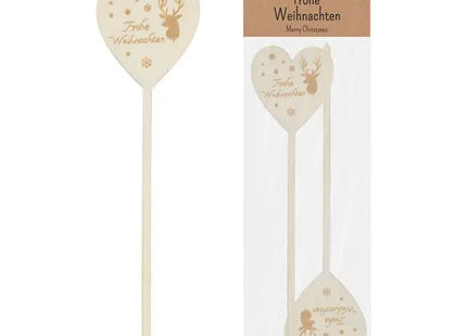 2er Set Weihnachtsherzen zum Stecken, 'Frohe Weihnachten', 25cm TK Gruppe® Grosshandel 