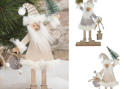 2er-Set Weihnachtsmann mit Tannenbaum, klein, Höhe ca. 26cm TK Gruppe® Grosshandel 