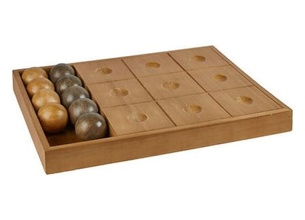 Jehan Tic-Tac-Toe Spiel 40 x 30 x 4 cm Naturholz