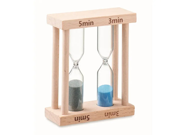 2in1 Sanduhr BI aus Holz - Multifunktional & Natürlich TK Gruppe® Grosshandel 