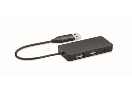 3-Port USB Verteiler HUB-C - Schwarz Hochgeschwindigkeits USB-Hub mit 3 Anschlüssen TK Gruppe® Grosshandel 