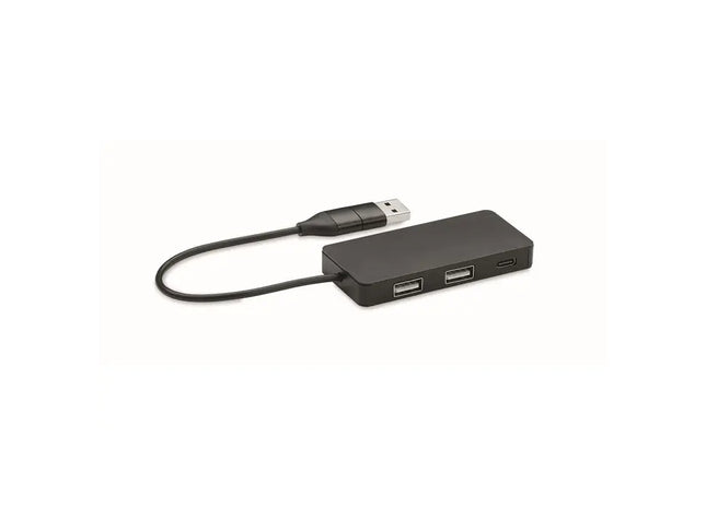 3-Port USB Verteiler HUB-C - Schwarz Hochgeschwindigkeits USB-Hub mit 3 Anschlüssen TK Gruppe® Grosshandel 
