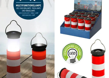 3-in-1 Leuchtturm Taschenlampe: Handlampe, Signallicht und Notfallbeleuchtung TK Gruppe® Grosshandel 