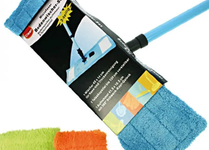 3-teiliges Bodenwischer-Set mit CLEAN Teleskopstiel, Verstellbar, Effizientes Reinigungsset TK Gruppe® Grosshandel 