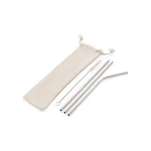 3-teiliges Edelstahl-Trinkhalm-Set in Silber: Dauerhaft & Elegant TK Gruppe® Grosshandel 