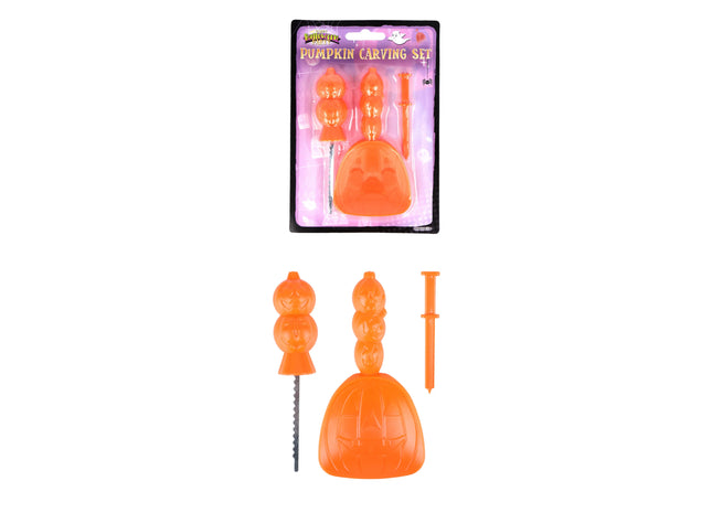 3-teiliges Kürbisschnitzset – Grundwerkzeuge für Halloween-Kürbislaternen TK Gruppe® Grosshandel 