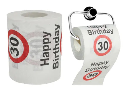 30. Geburtstag Lustiges Toilettenpapier, 24m Rolle, Party-Deko TK Gruppe® Grosshandel 