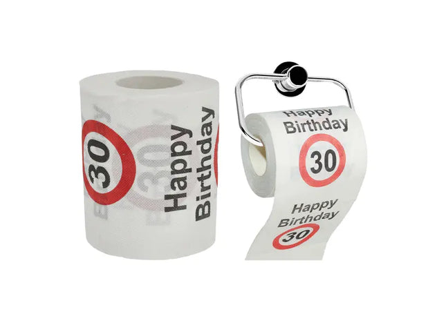 30. Geburtstag Lustiges Toilettenpapier, 24m Rolle, Party-Deko TK Gruppe® Grosshandel 