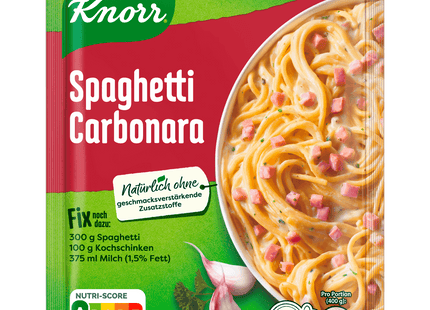 Knorr Fix Spaghetti alla Carbonara für 3 Portionen