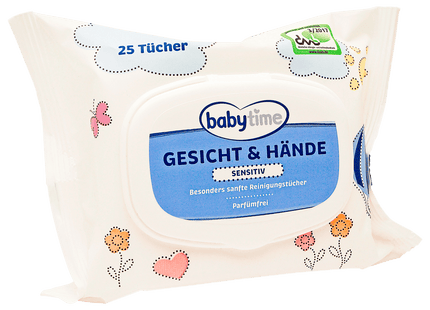 Babytime Reinigungstücher Gesicht & Hände 25 Stück