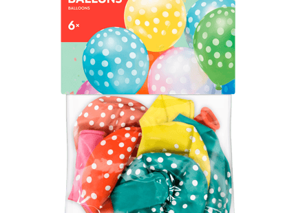 Luftballons mit Punkten 6 Stück