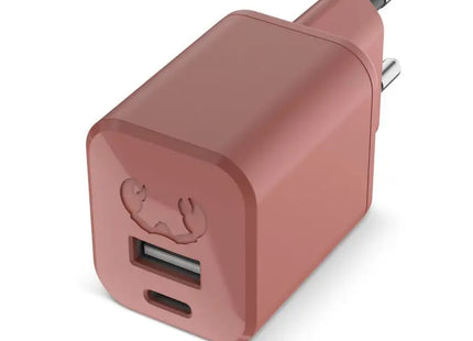 30W Mini Ladestecker für USB-C und USB-A - Hellrot TK Gruppe® Grosshandel 