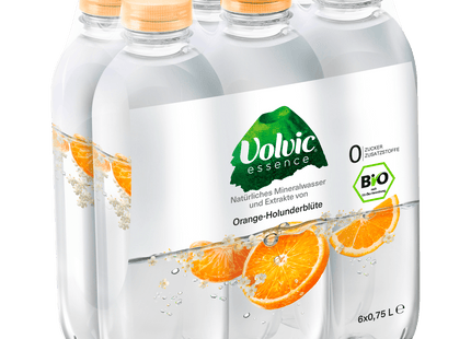 Volvic Bio Mineralwasser Orange-Holunderblüte 6x0,75l