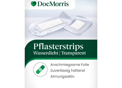 Doc Morris Pflasterstrips Wasserdicht Transparent 20 Stück