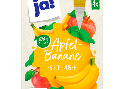 ja! Fruchtmus Apfel-Banane 4x100g