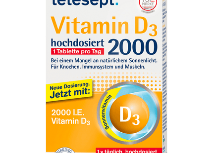 Tetesept Tabletten Vitamin D3 2000 hochdosiert 50 Stück