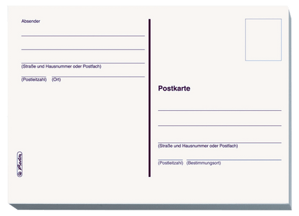 Herlitz Postkartenheft A6 20 Stück