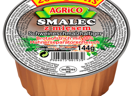 Agrico Smalec Schweineschmalzhaltiger Brotaufstrich 144g