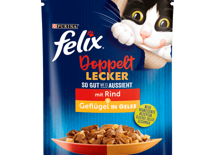 Purina Felix Rind & Geflügel in Gelee 85g