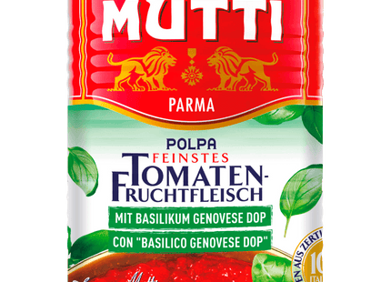 Mutti Polpa Feinstes Tomatenfruchtfleisch mit Basilikum 400g