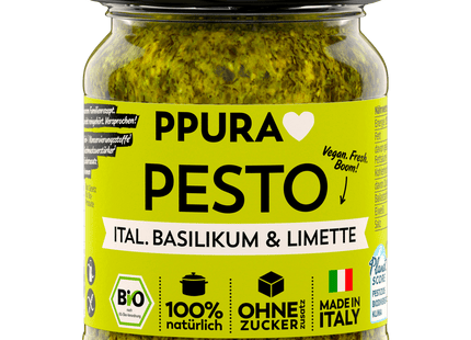 PPura Bio Pesto Basilikum Limette & Cashews 120g