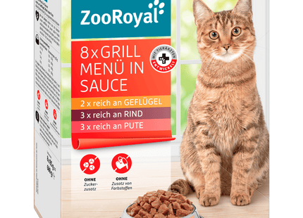 ZooRoyal Grill Menü Sauce Geflügel, Rind, Truthahn, Pute 8x85g